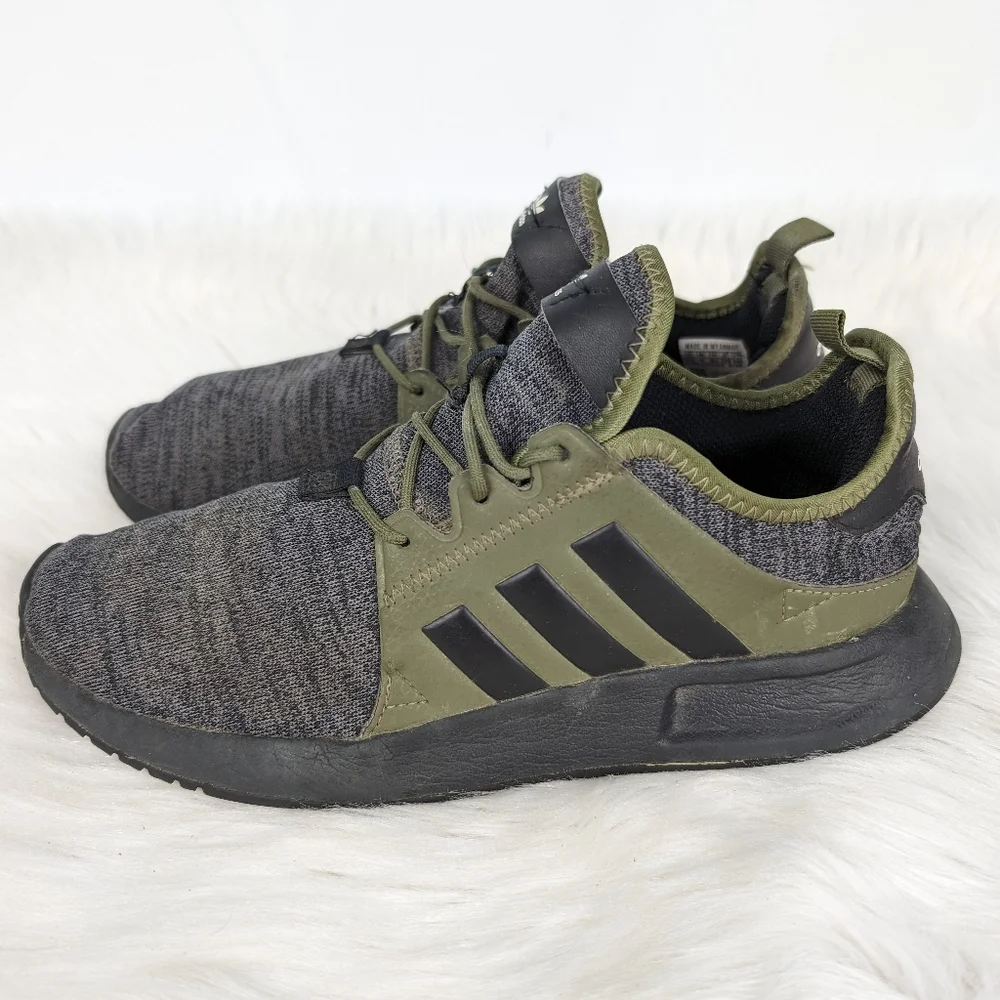 Adidas lightweight running shoes, women's size 6.5, olive - Picture 2 of 9